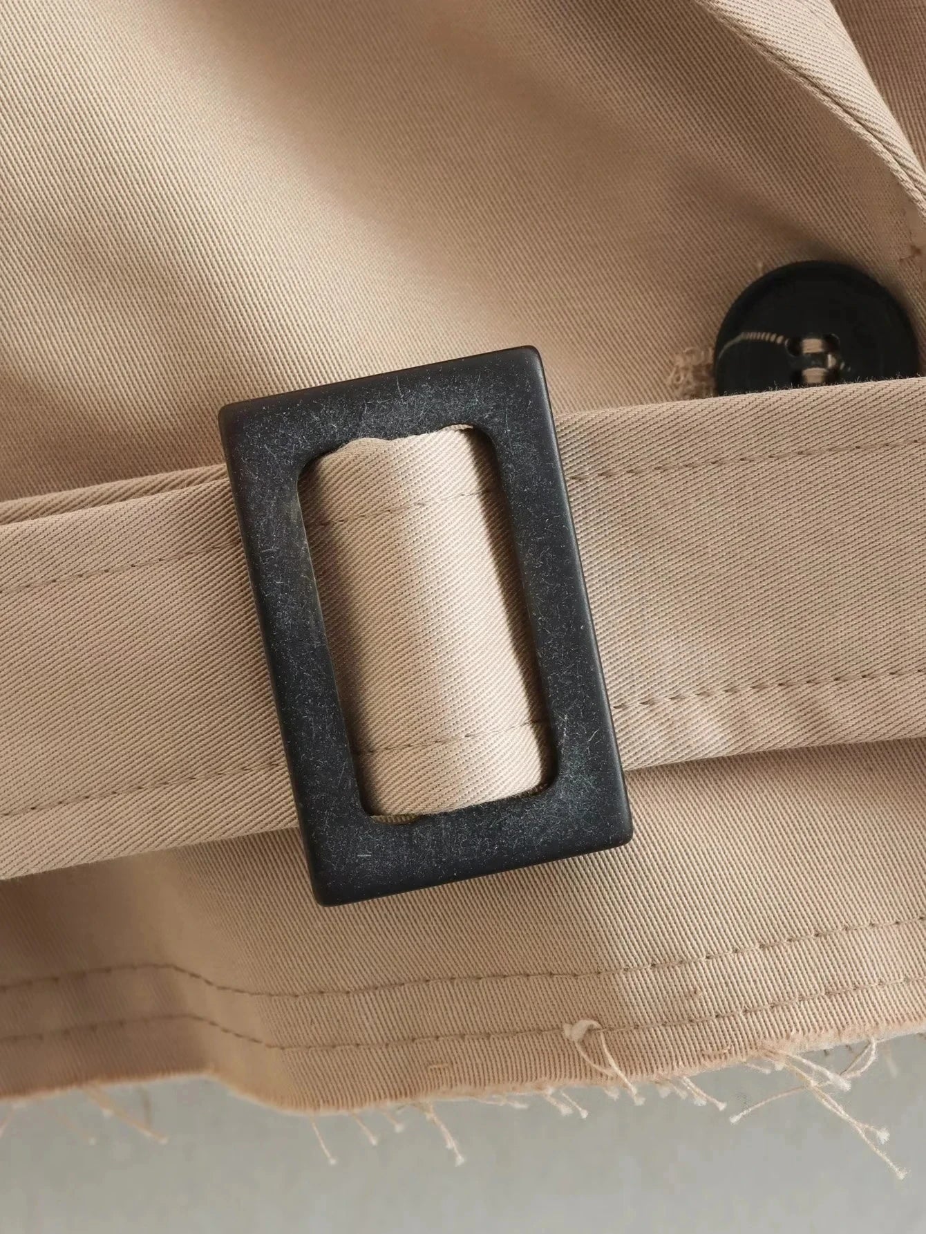 Belted Cropped Trench Spring Jacket