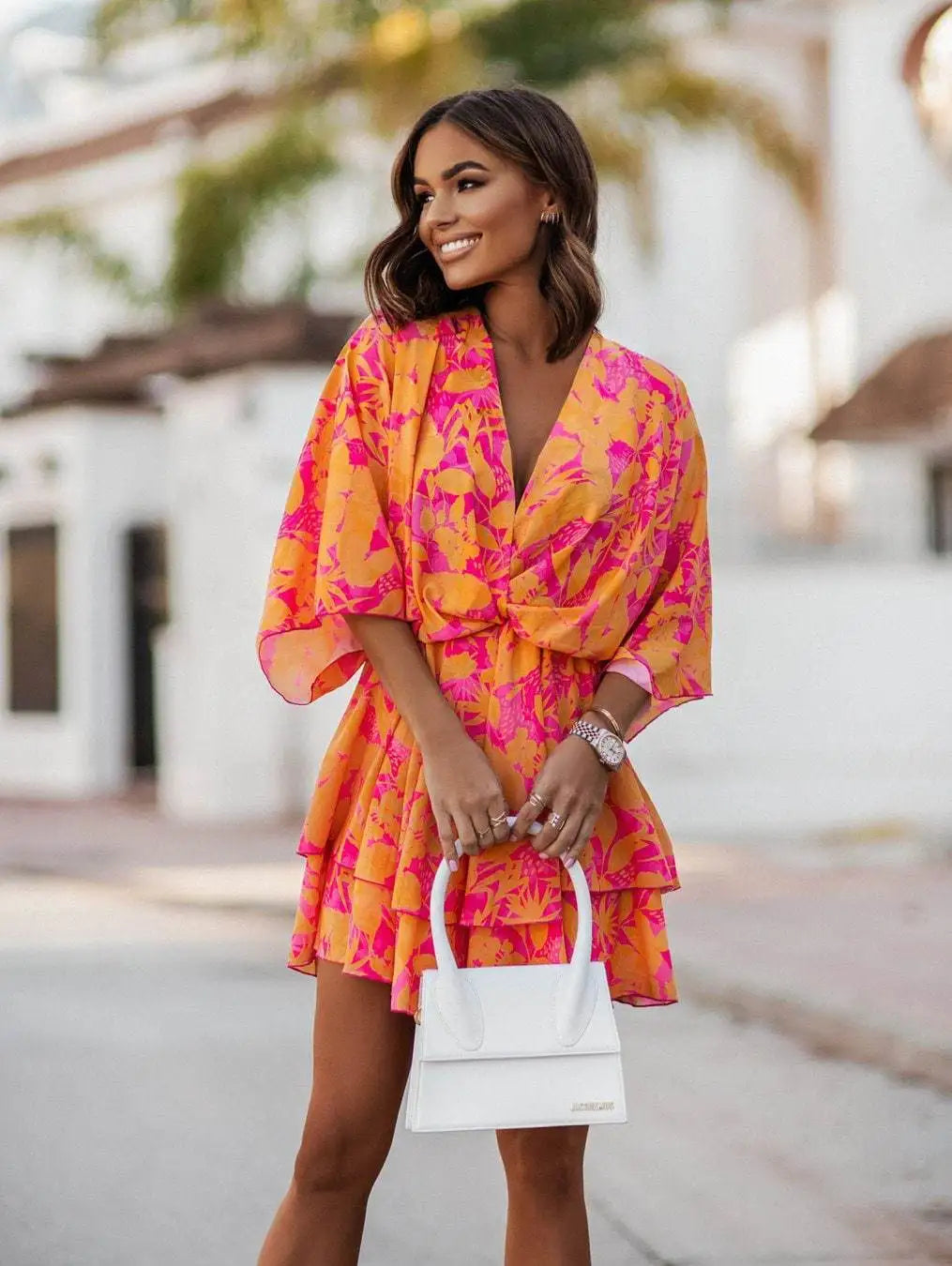 Boho Bloom Mini Dress