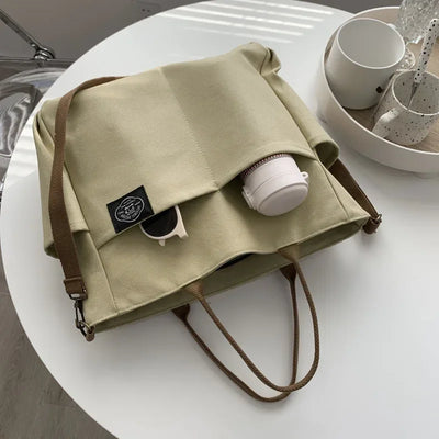 Multi-Pocket Large-Capacity Canvas Tote