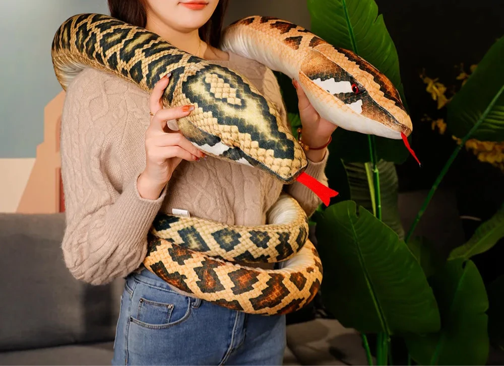 Large Simulated Python Snake Plush Toy