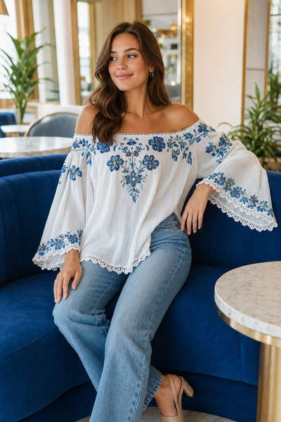 The Blue Willow Blouse