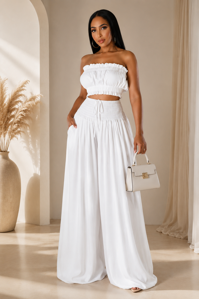 Colorful Two Piece Tube Top & Pant Set