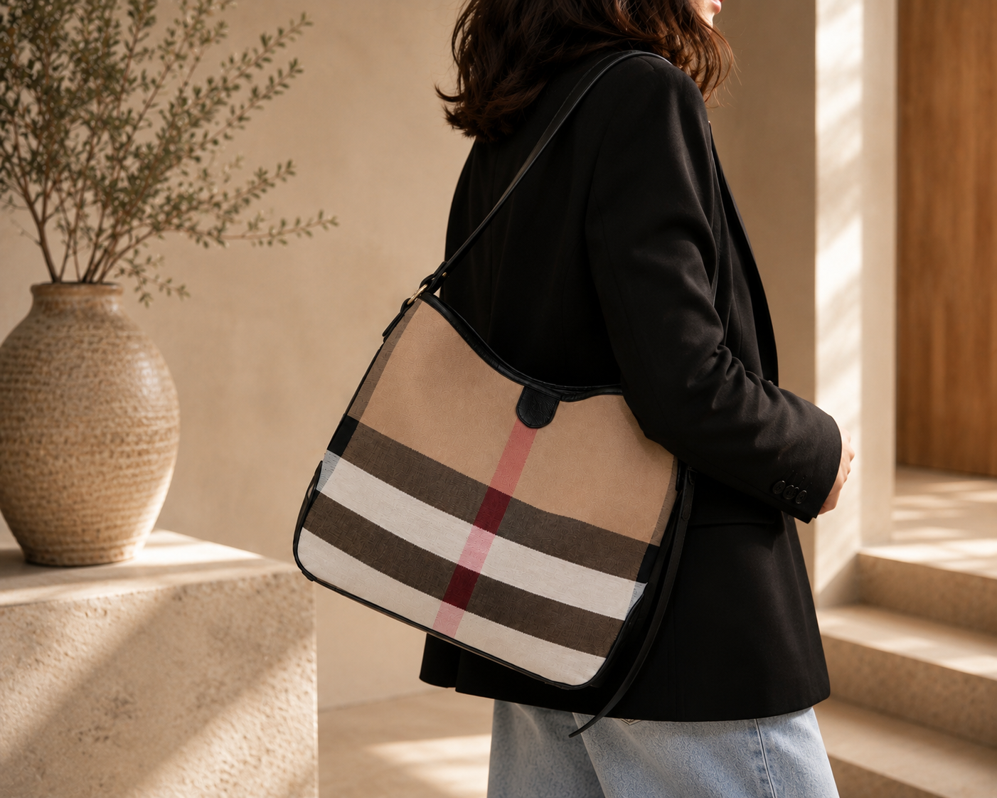 The Uptown Check Tote