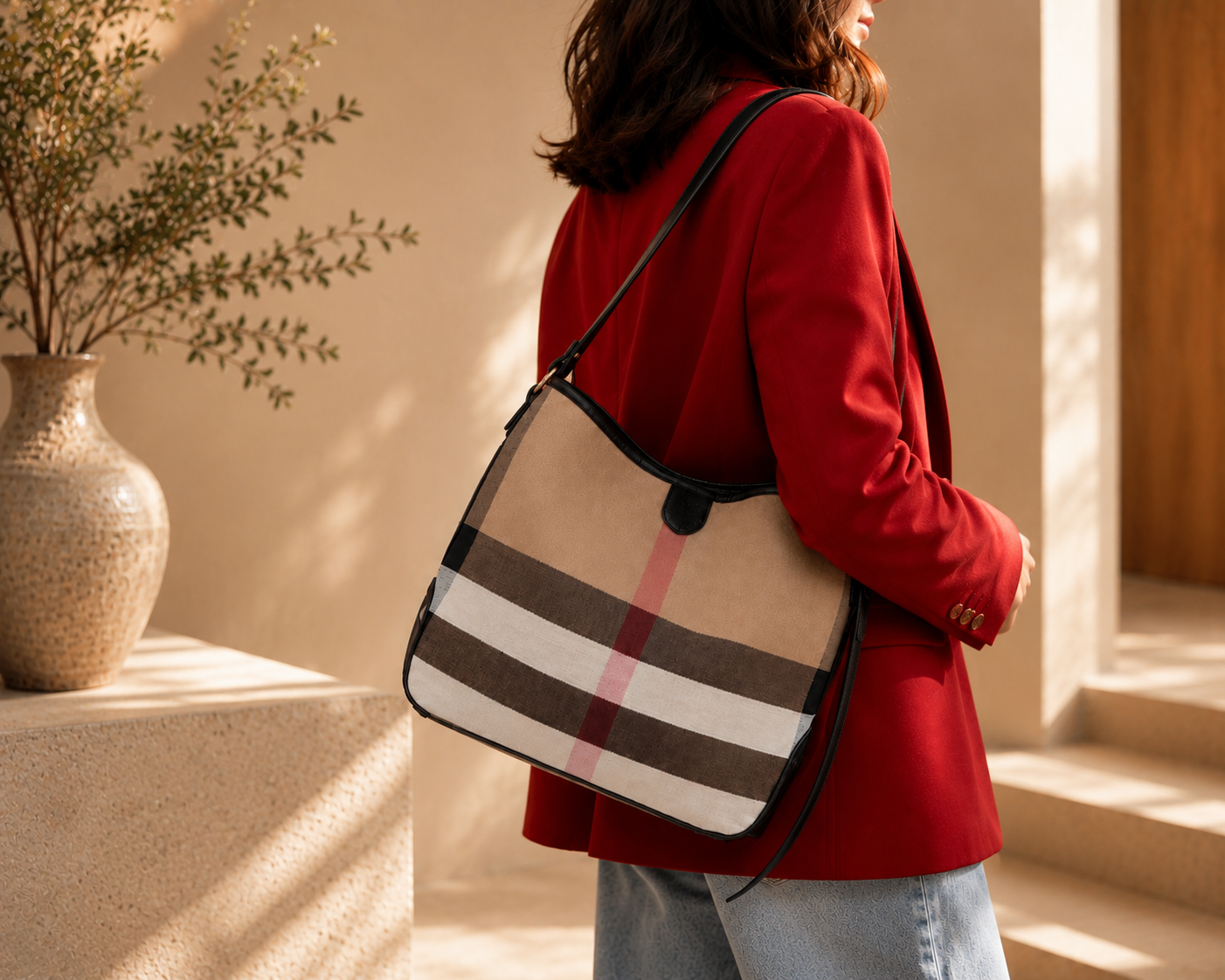 The Uptown Check Tote