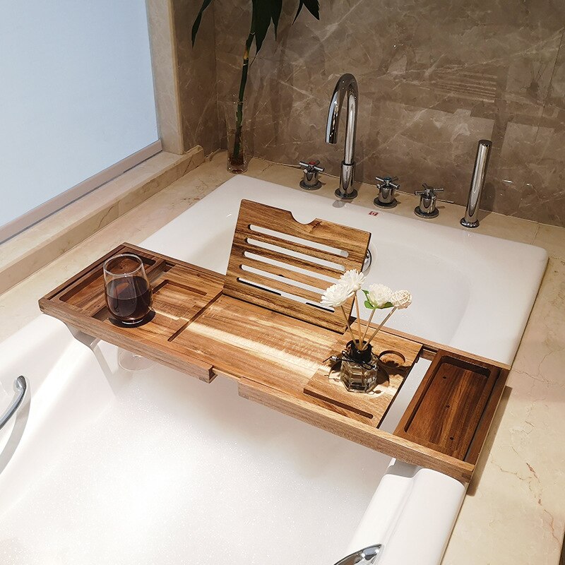 Adjustable Bamboo Home Spa Bath Tray