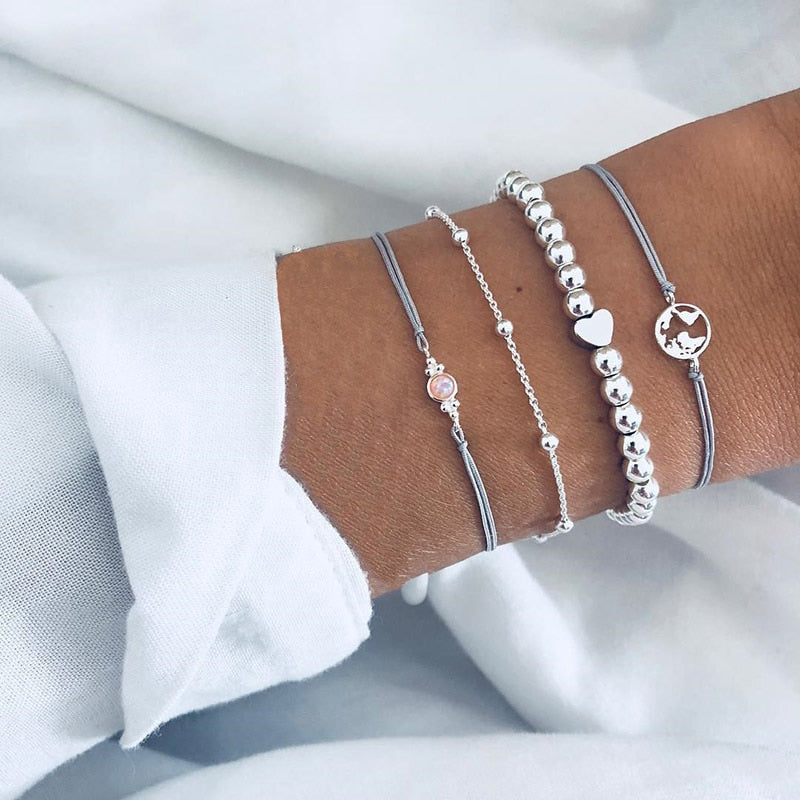 Shell & Moon Design Bracelet Sets