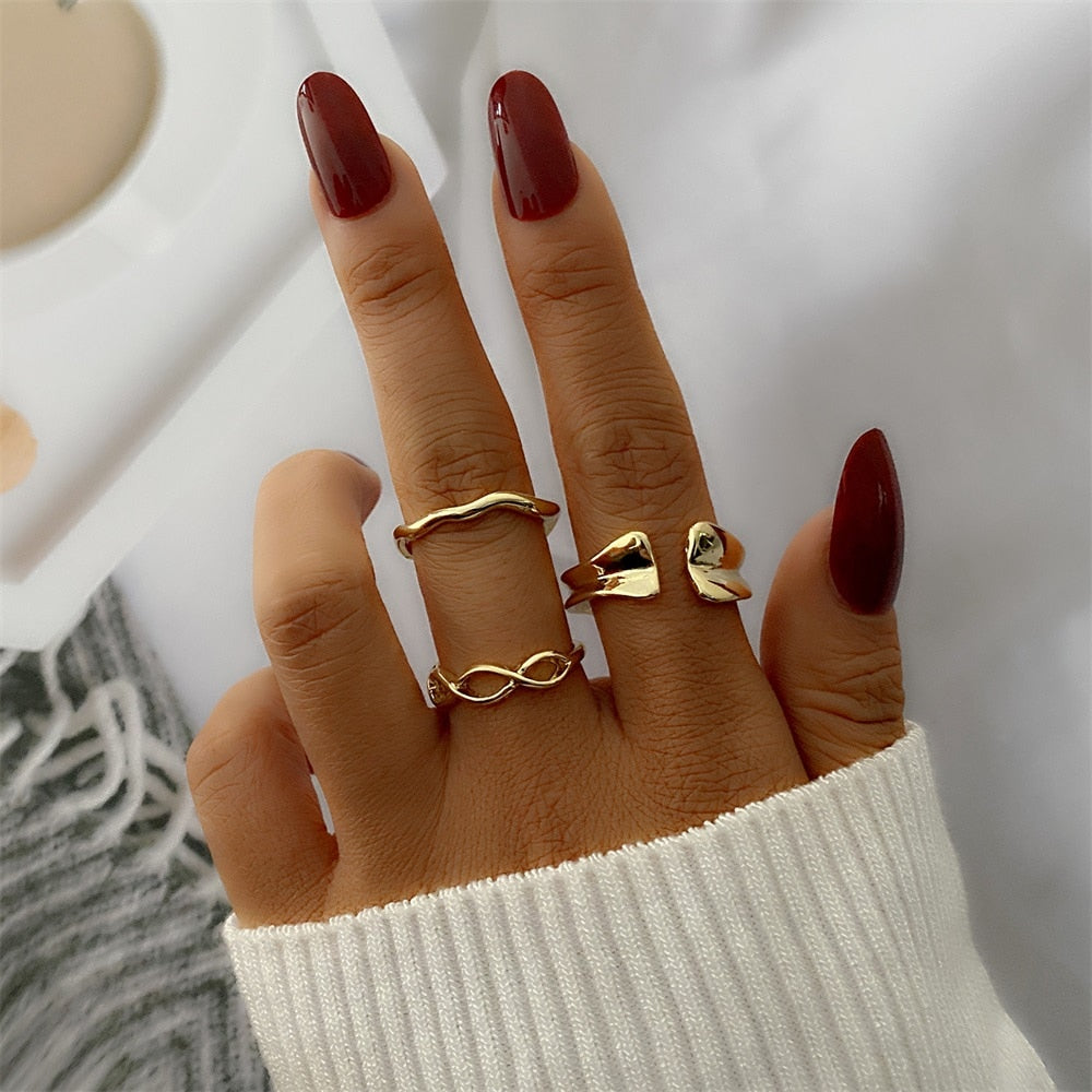 Mixed Fashion Rings Sets