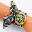 Colorful Flower Design Cloth Wristwatch