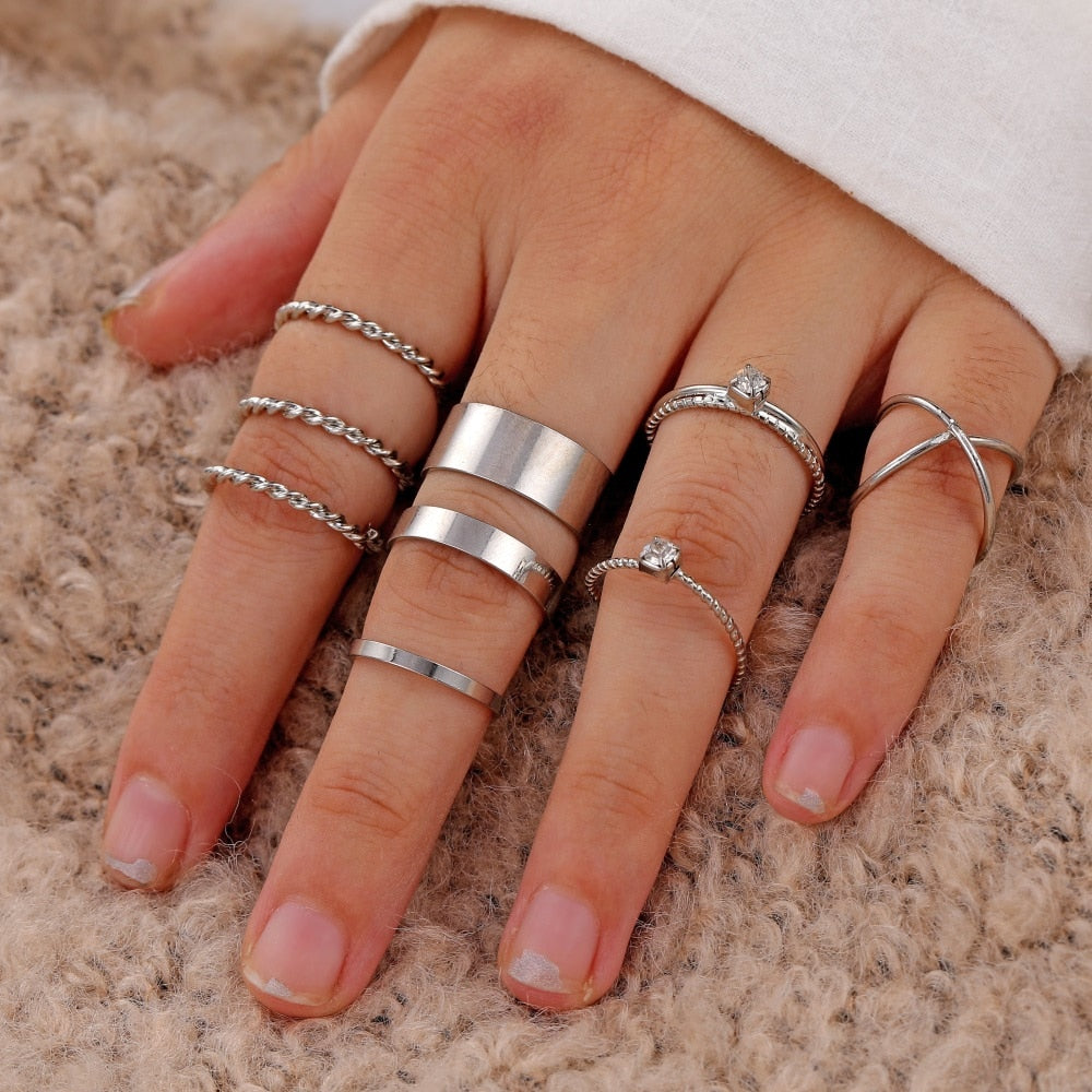 Mixed Fashion Rings Sets