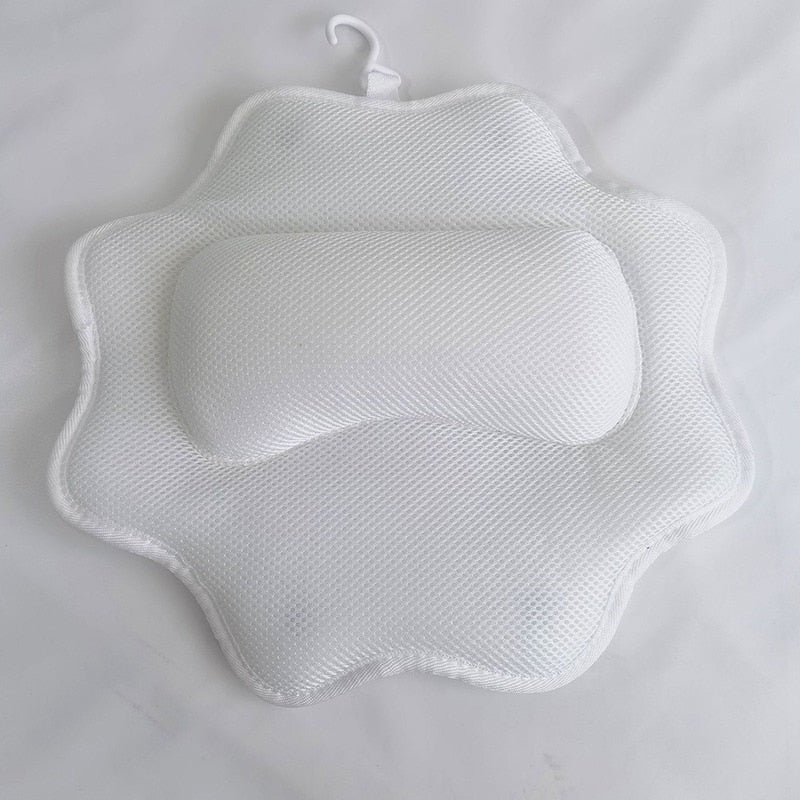 Non-Slip Bath Pillow With Neck & Back Support Headrest