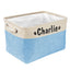 Personalizable Collapsible Canvas Dog Toy Storage Bin