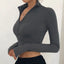 Women's Long Sleeve Crop Blouse