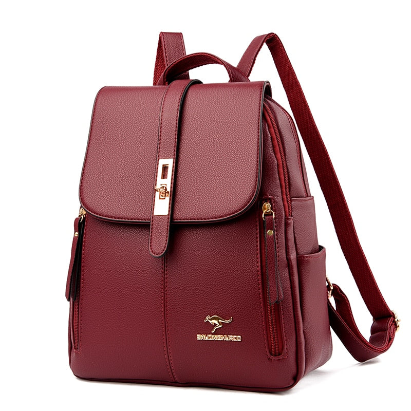 Sophisticated Leather Look Backpack