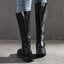 Women's Knee High Back Zip Boots