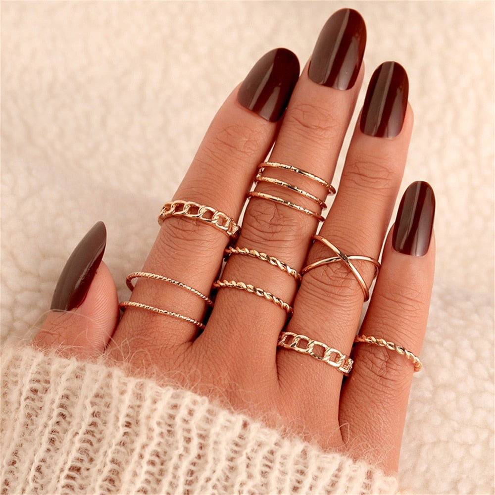 Mixed Fashion Rings Sets