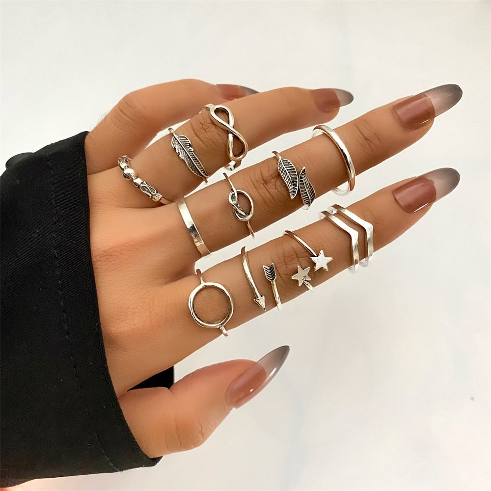 Mixed Fashion Rings Sets