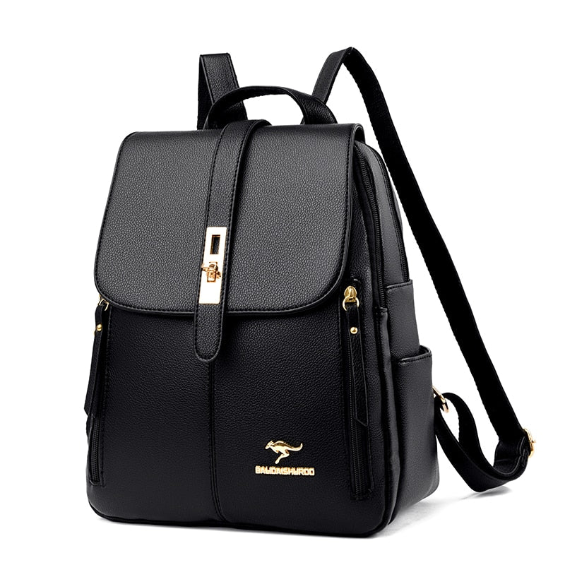 Sophisticated Leather Look Backpack