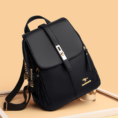 Sophisticated Leather Look Backpack
