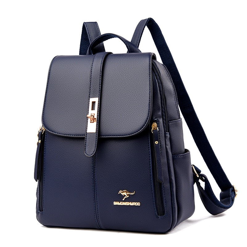 Sophisticated Leather Look Backpack