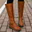 Women's Knee High Back Zip Boots