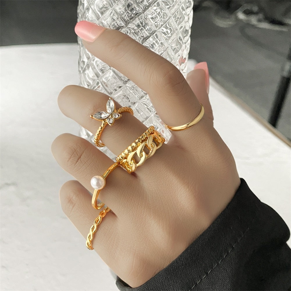 Mixed Fashion Rings Sets