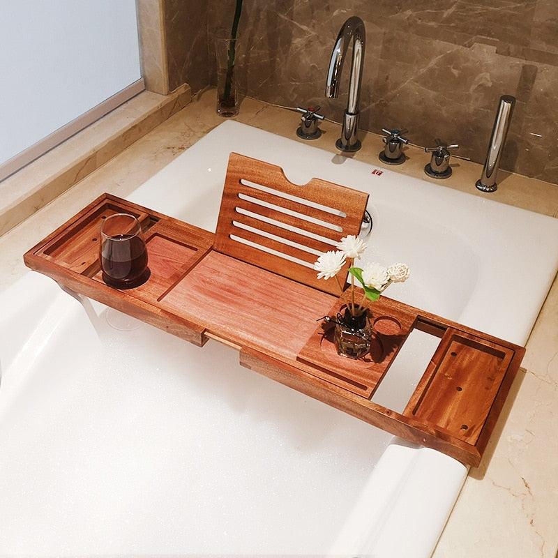 Adjustable Bamboo Home Spa Bath Tray