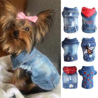 Summer Denim Pet Shirts