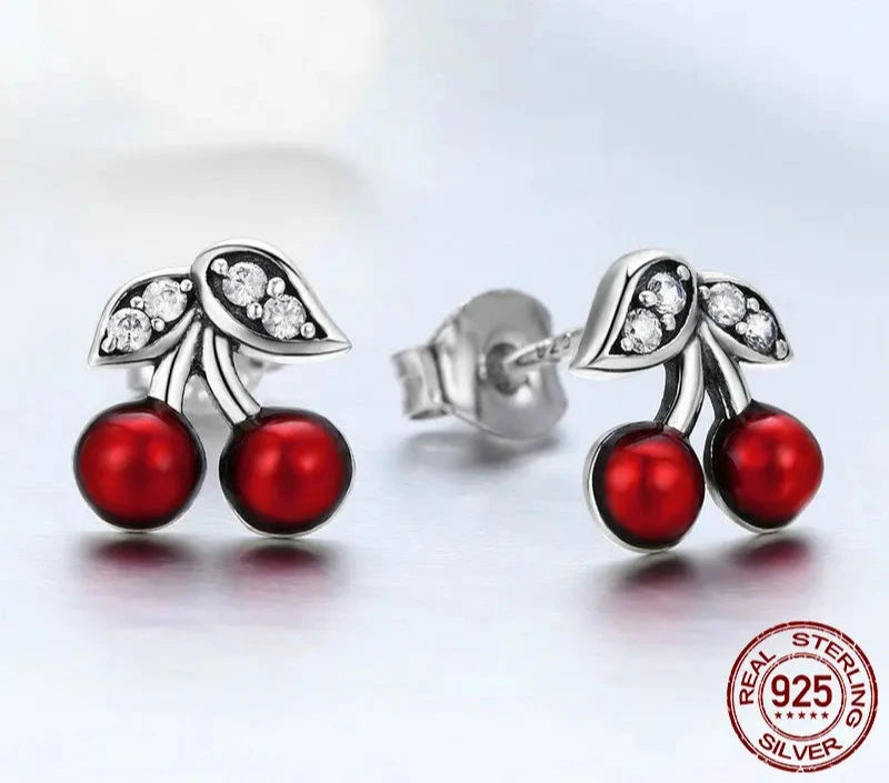 Silver Blossom Cherry Studs