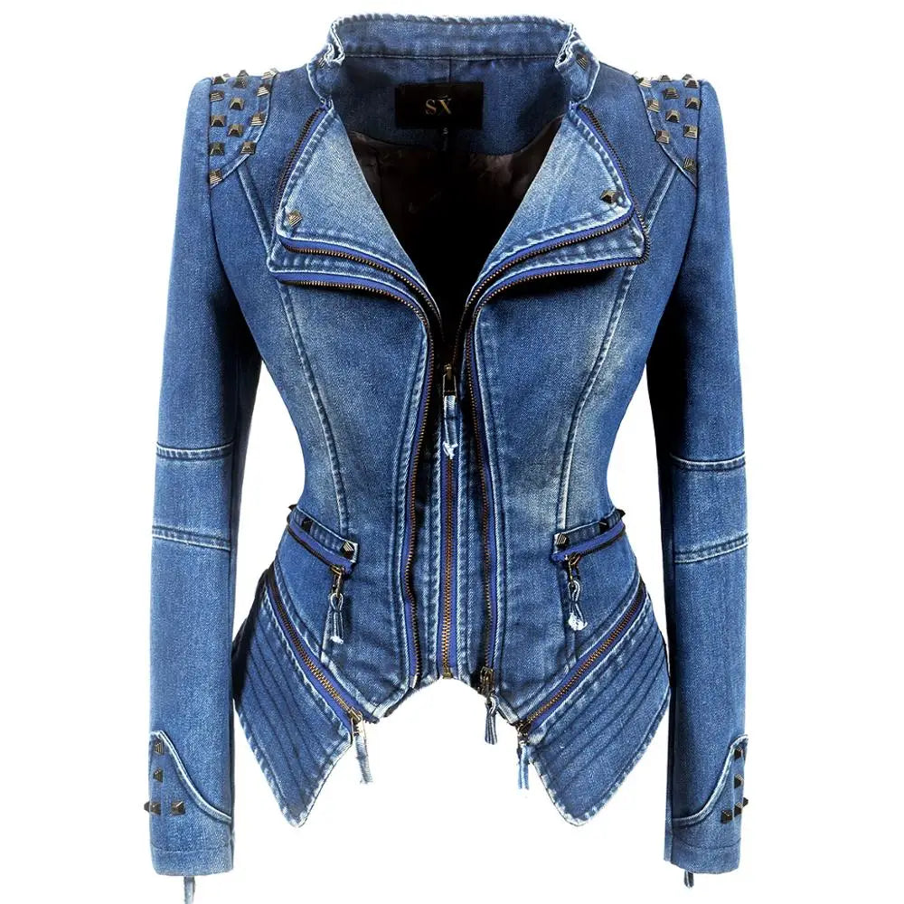 Femme Rivet Moto Jacket