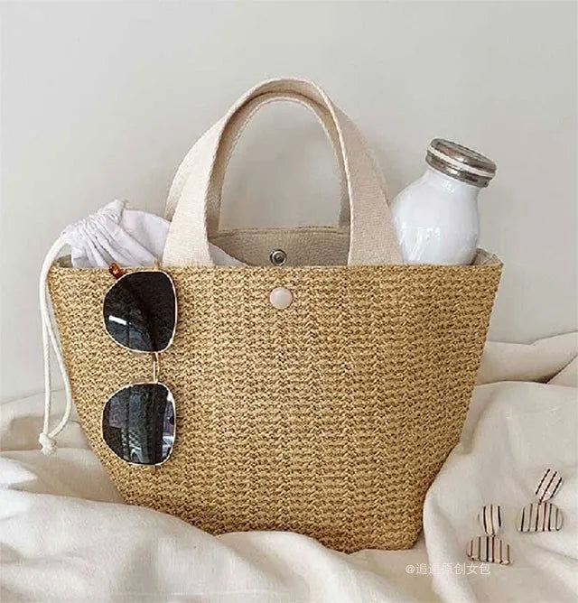 Woven Basket Beach Bags