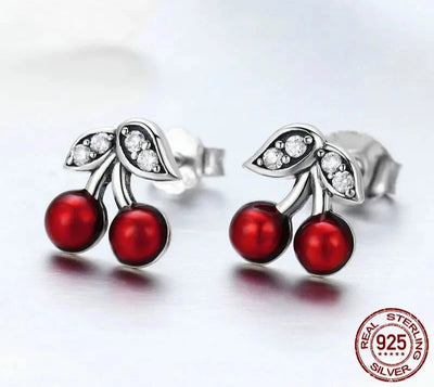 Silver Blossom Cherry Studs