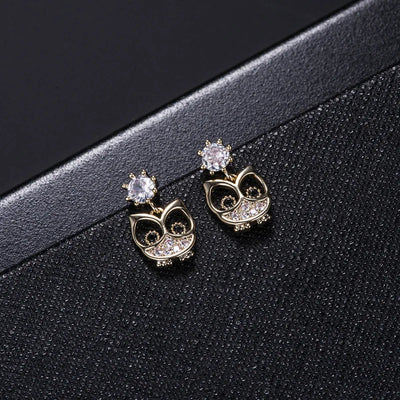 Sterling Silver Owl Earrings