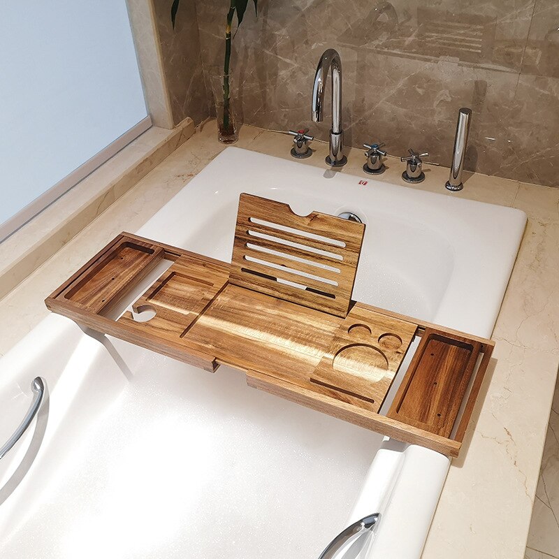 Adjustable Bamboo Home Spa Bath Tray