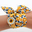 Colorful Flower Design Cloth Wristwatch