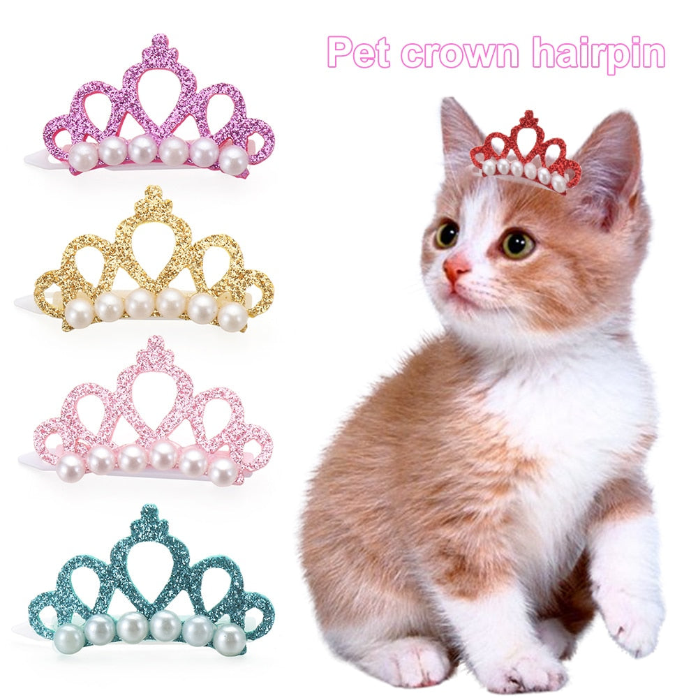 Crown & Hair Clip Bows For Pets