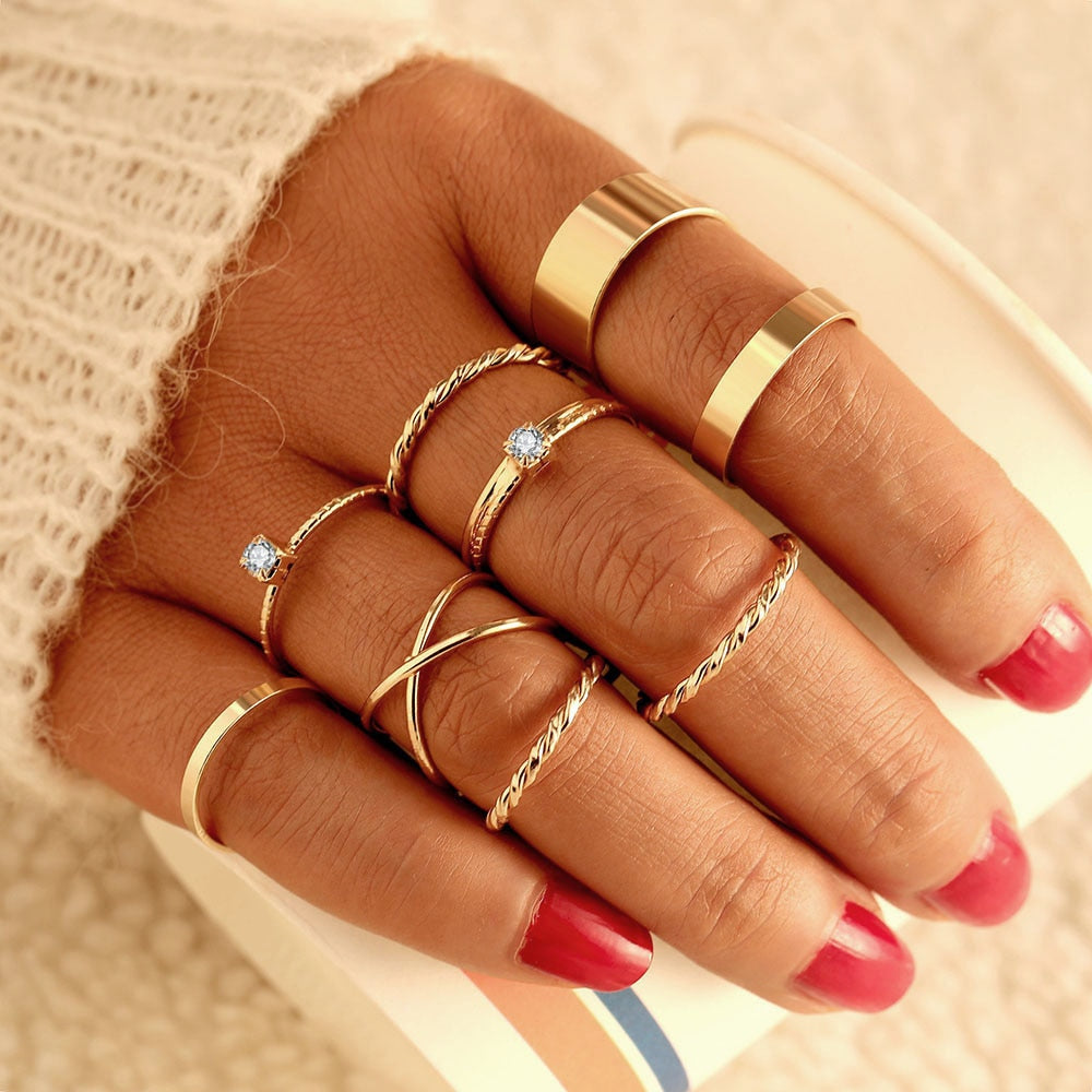 Mixed Fashion Rings Sets