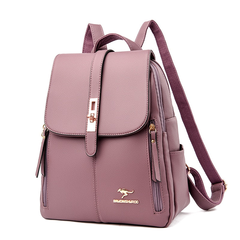 Sophisticated Leather Look Backpack