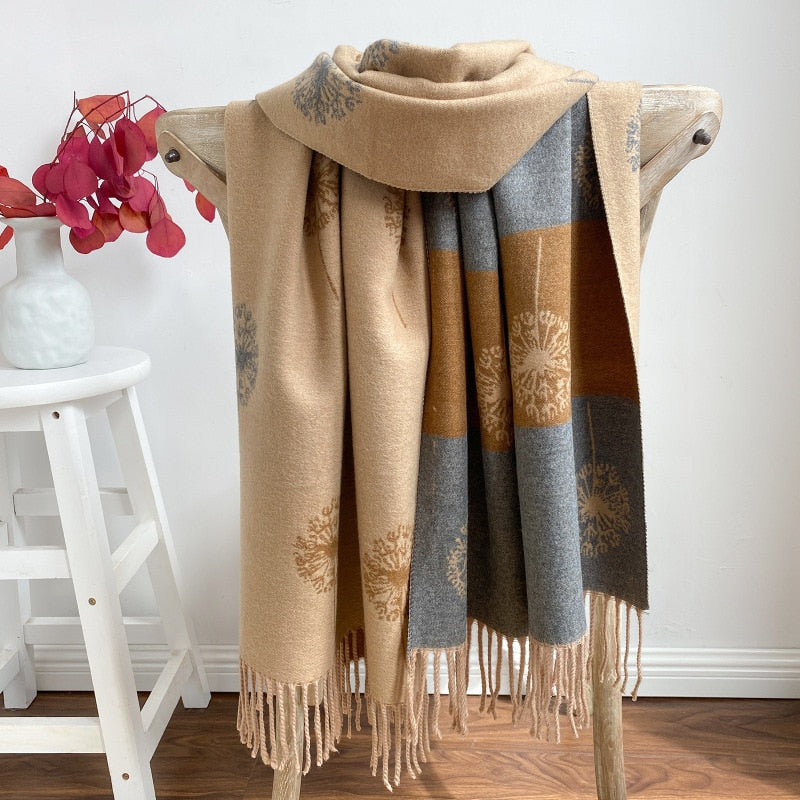 Blanket Wrap Warm Winter Cashmere Feel Scarf