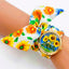 Colorful Flower Design Cloth Wristwatch