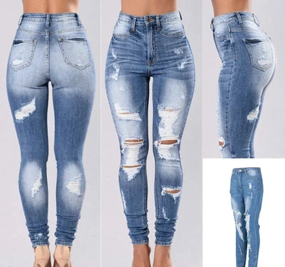 Slim Fit High Waist Stretch Skinny Jeans