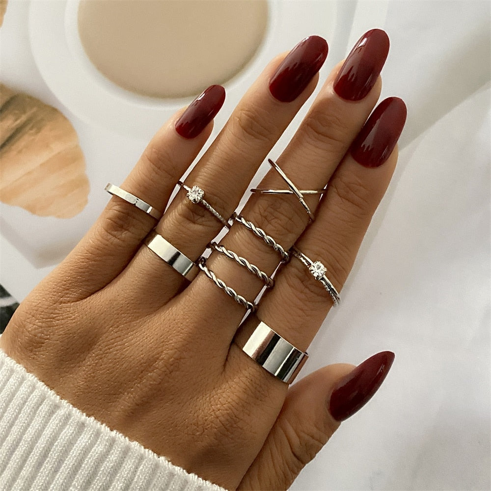 Mixed Fashion Rings Sets