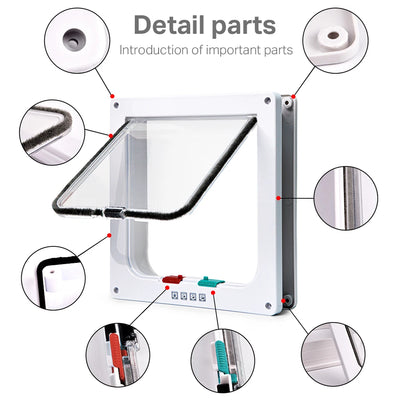 Smart Pet Door With 4 Way Security Lock