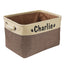 Personalizable Collapsible Canvas Dog Toy Storage Bin