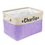 Personalizable Collapsible Canvas Dog Toy Storage Bin