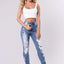 Slim Fit High Waist Stretch Skinny Jeans