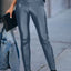 Slim Fit Hip Raise Faux Leather Leggings