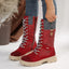 Mid Calf Platform Boots for Women