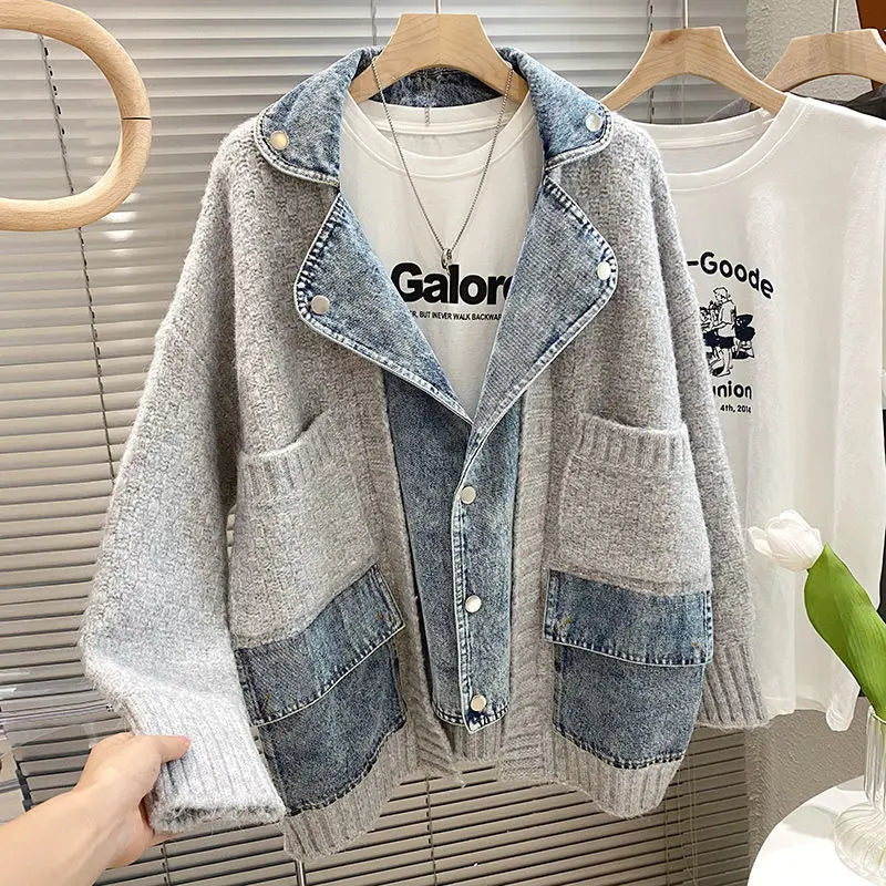 Modern Mix Denim Cardigan