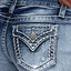 Retro Print Distressed Denim Shorts