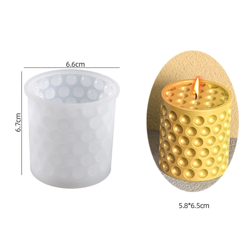 Geometric Bubble Ball Silicone Candle Mold